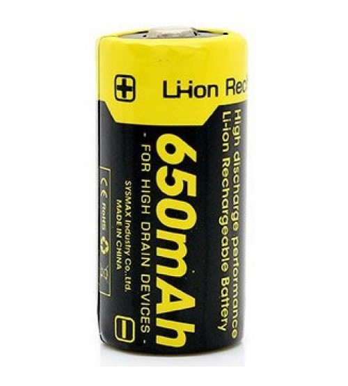 Nitecore R-CR123A Rechargeable Li-ion Battery 650mAh 3.7V